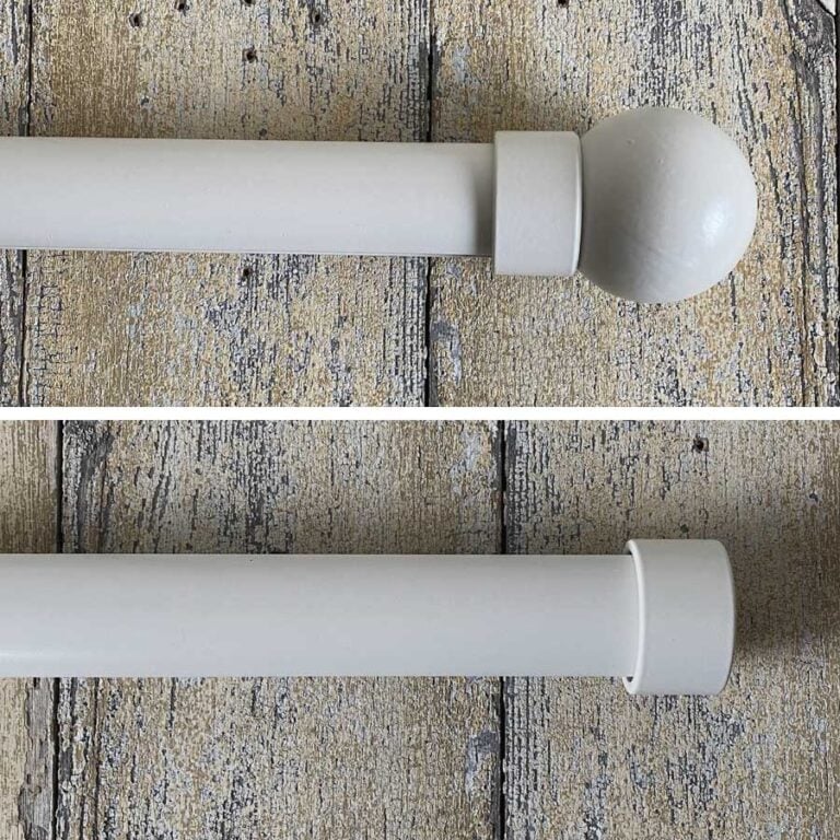 Straight Round Metal Curtain Track - Oyster