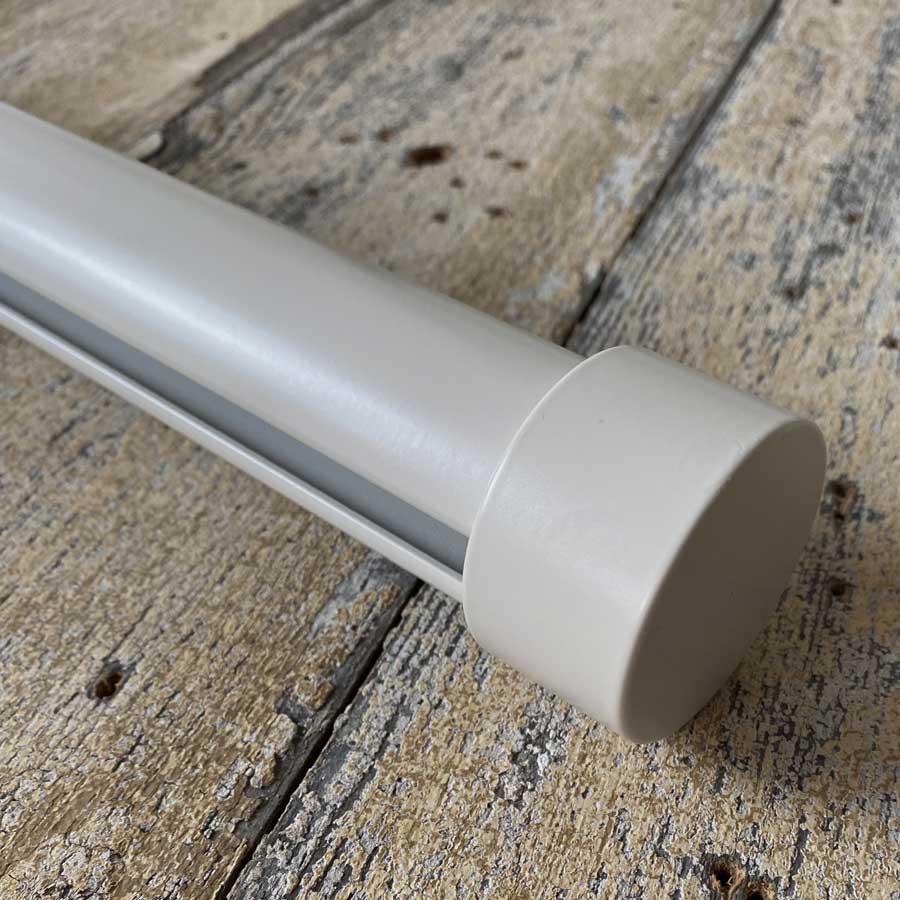 Straight Round Metal Curtain Track - Oyster