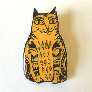 Enamel Badge - Sitting Kitty - Image 1