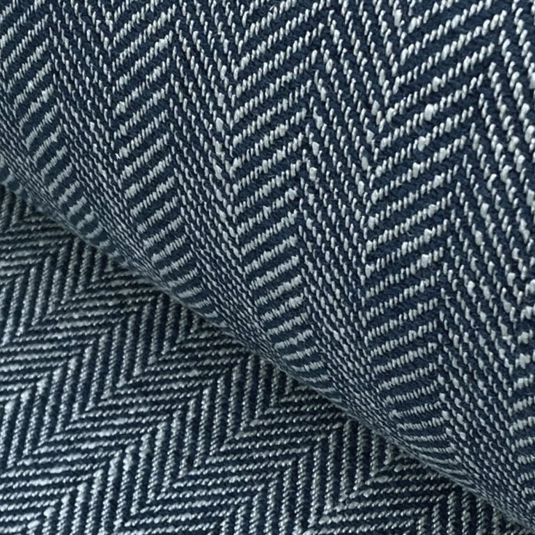 Upholstery Fabric Spey Herringbone - Indigo