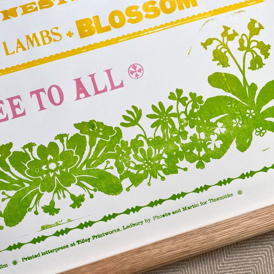 Spring Equinox, Letterpress Poster
