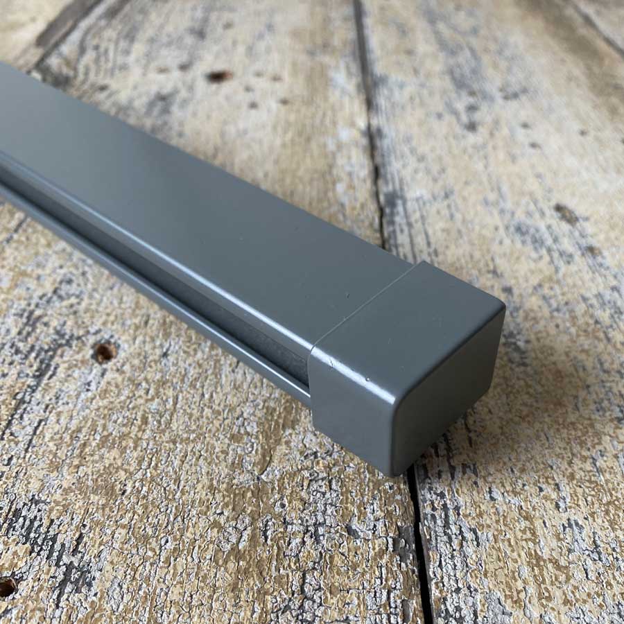 Bendable Square Metal Bay Window Curtain Track - Slate