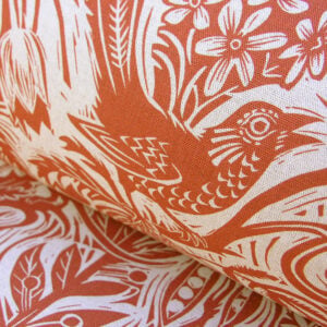 Mark Hearld Squirrel and Sunflower - Brick Red