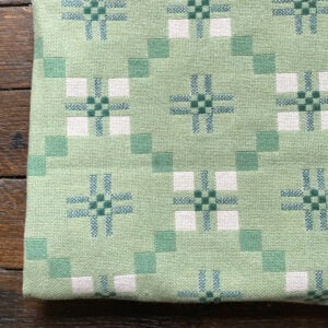 St David's Cross Welsh Throw - Deilin Green - Image 1