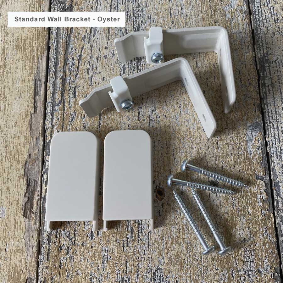 Straight Square Metal Curtain Track - Oyster