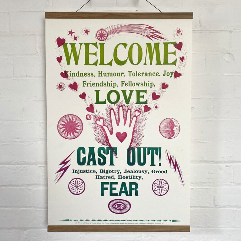 Love Letterpress Poster by Tamsin  Abbott