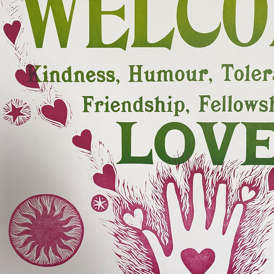Love Letterpress Poster by Tamsin Abbott