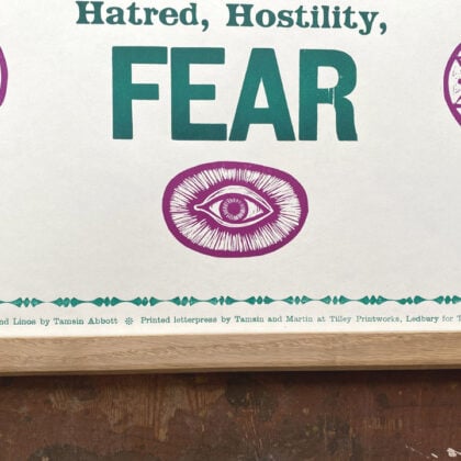 Love Letterpress Poster by Tamsin  Abbott - Image 3