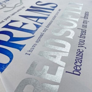 The Cloths of Heaven, Letterpress Poster - Image 3