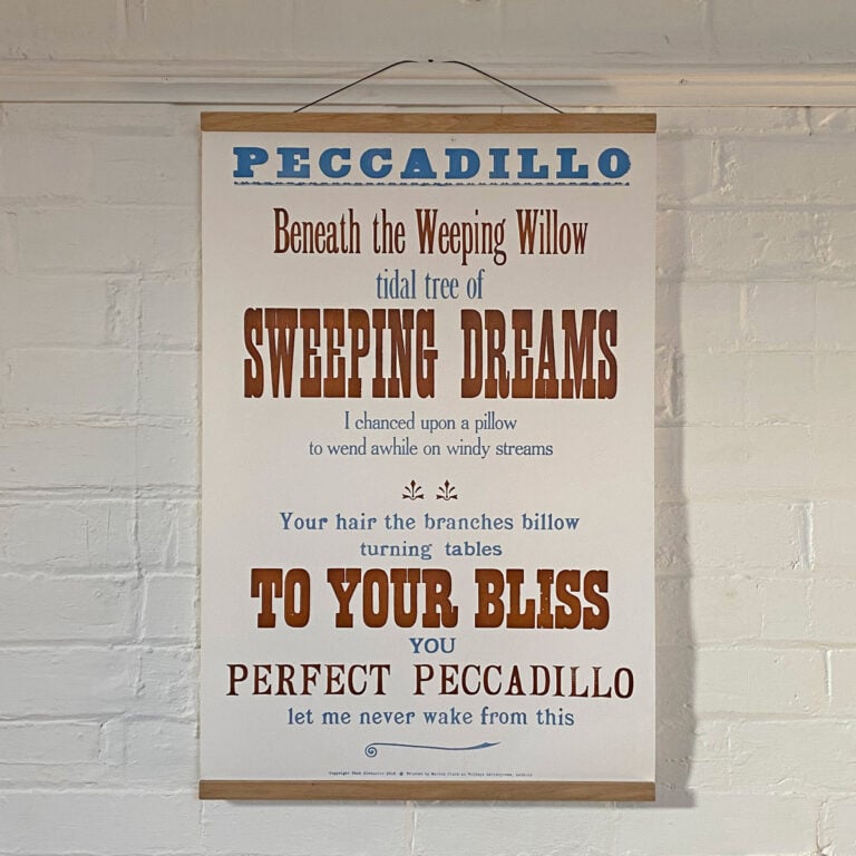 Peccadillo, Letterpress Poster