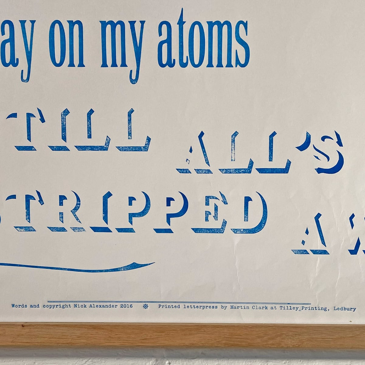 Take Me, Letterpress Poster - Image 3