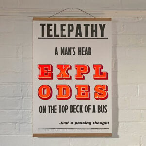 Telepathy, Letterpress Poster - Image 1