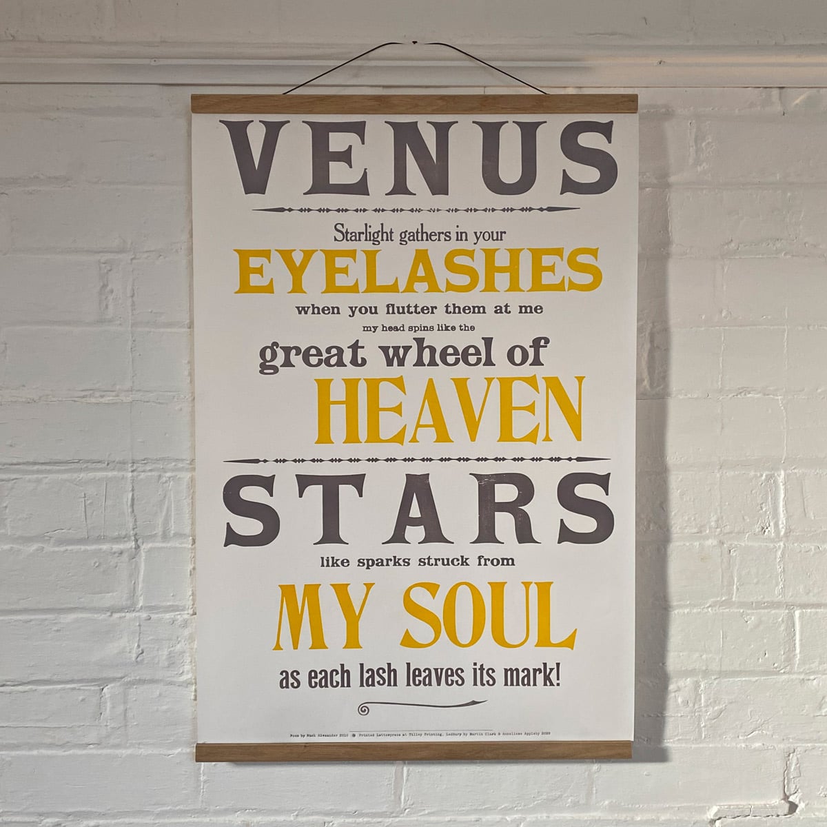 Venus, Letterpress Poster - Image 1
