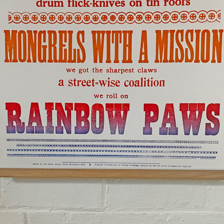 Alley Cats, Letterpress Poster - Image 3