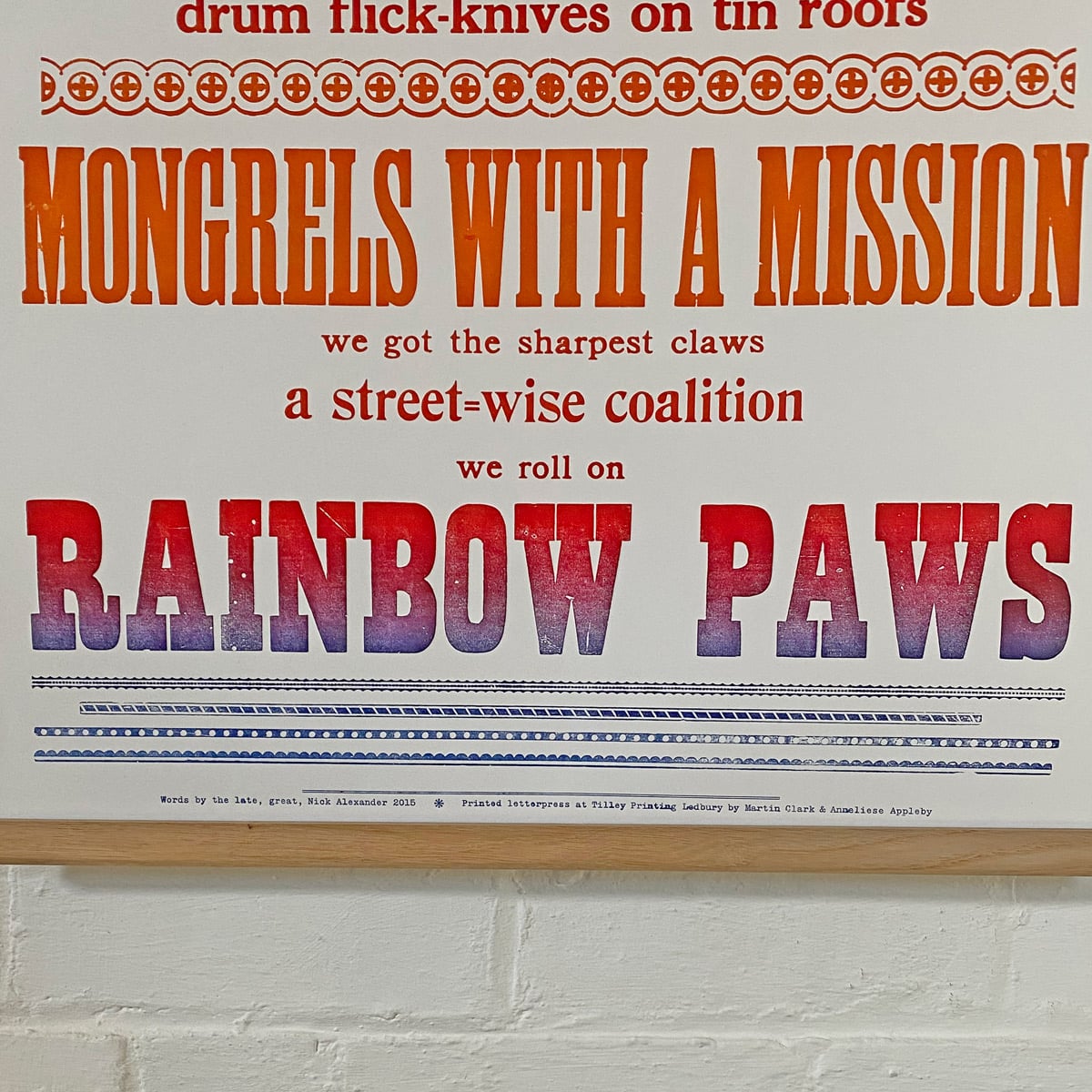 Alley Cats, Letterpress Poster - Image 3