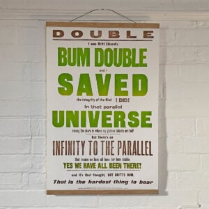 Bum Double, Letterpress Poster - Image 1