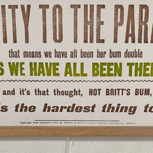 Bum Double, Letterpress Poster - Image 3