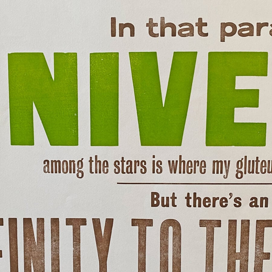 Bum Double, Letterpress Poster
