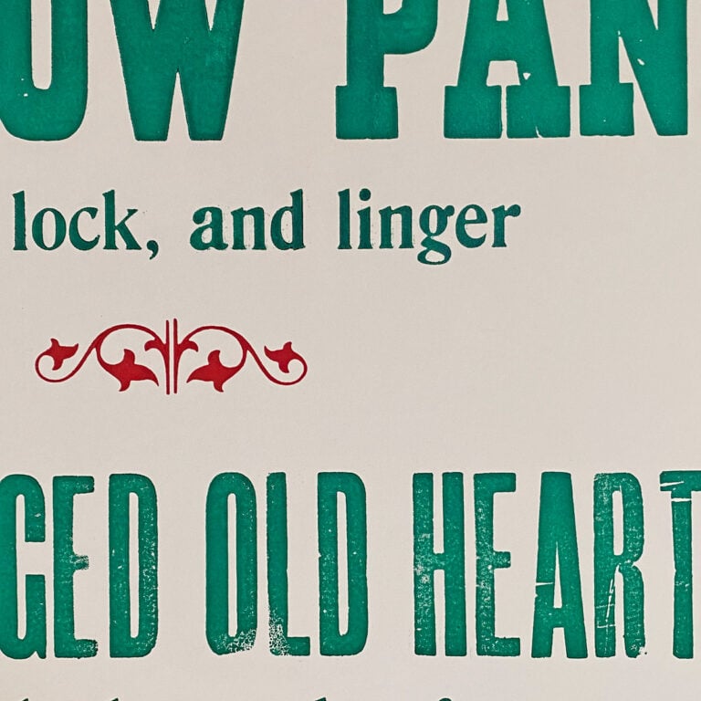Glance, Letterpress Poster - Image 2