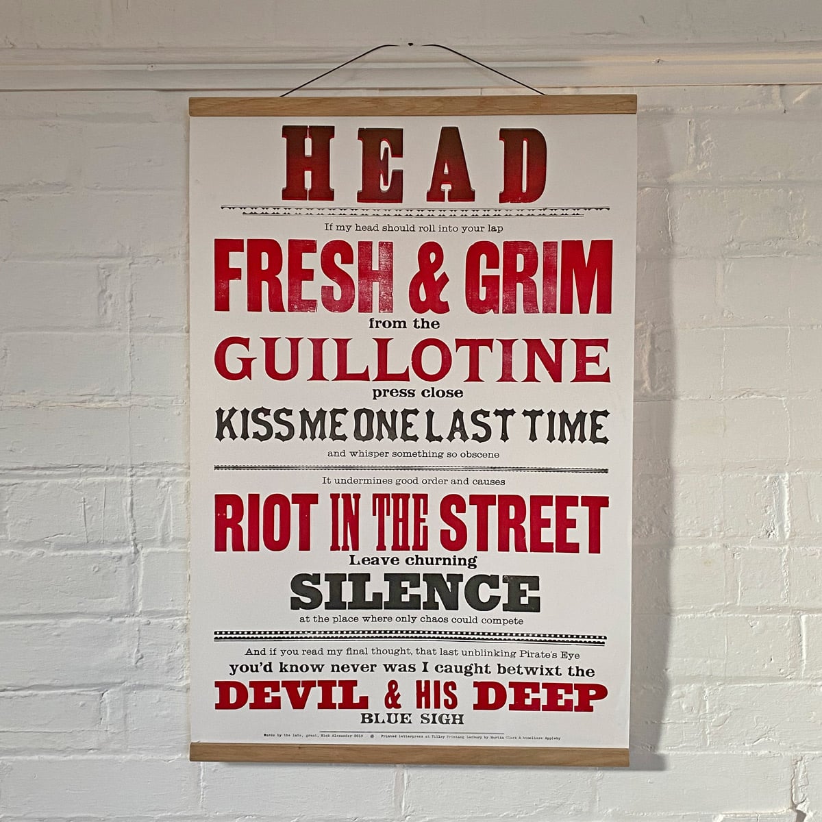 Head, Letterpress Poster - Image 1
