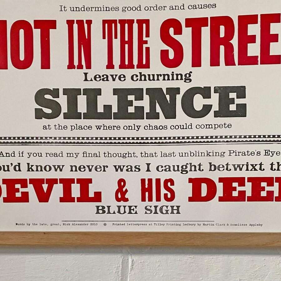 Head, Letterpress Poster