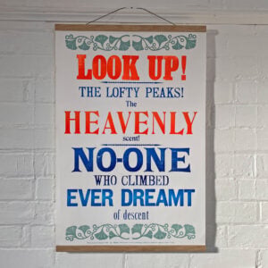 Look Up, Letterpress Poster