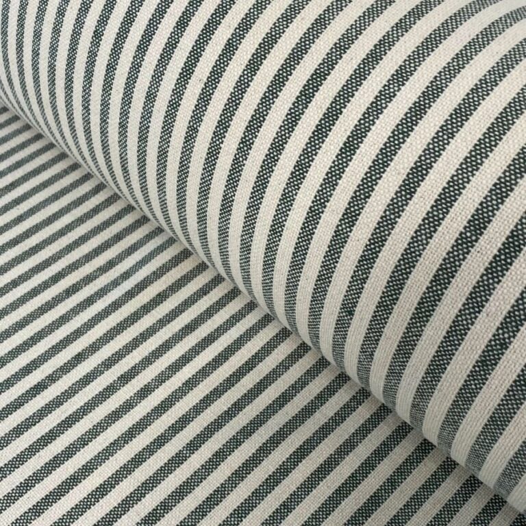 Green striped fabrc
