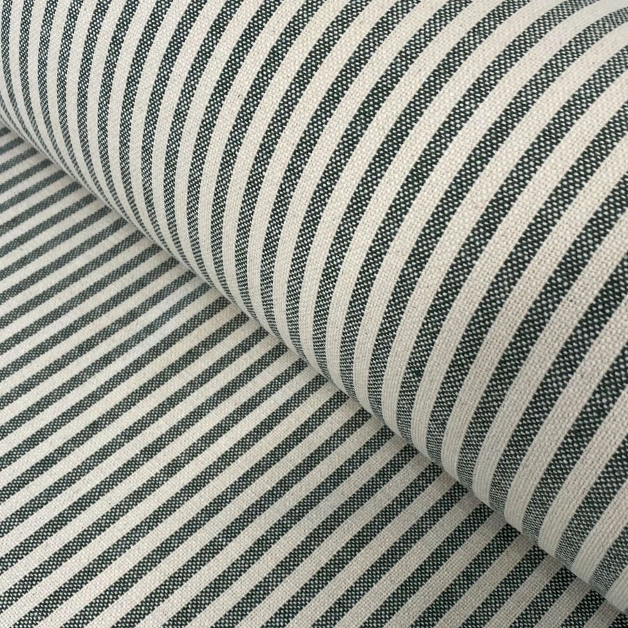 Green striped fabrc