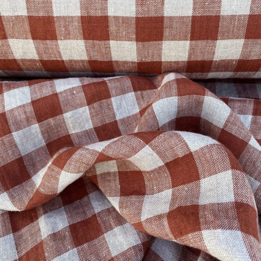 Washed Linen Check Brick