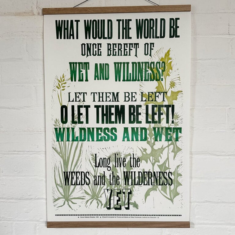 Wildness, Letterpress Poster