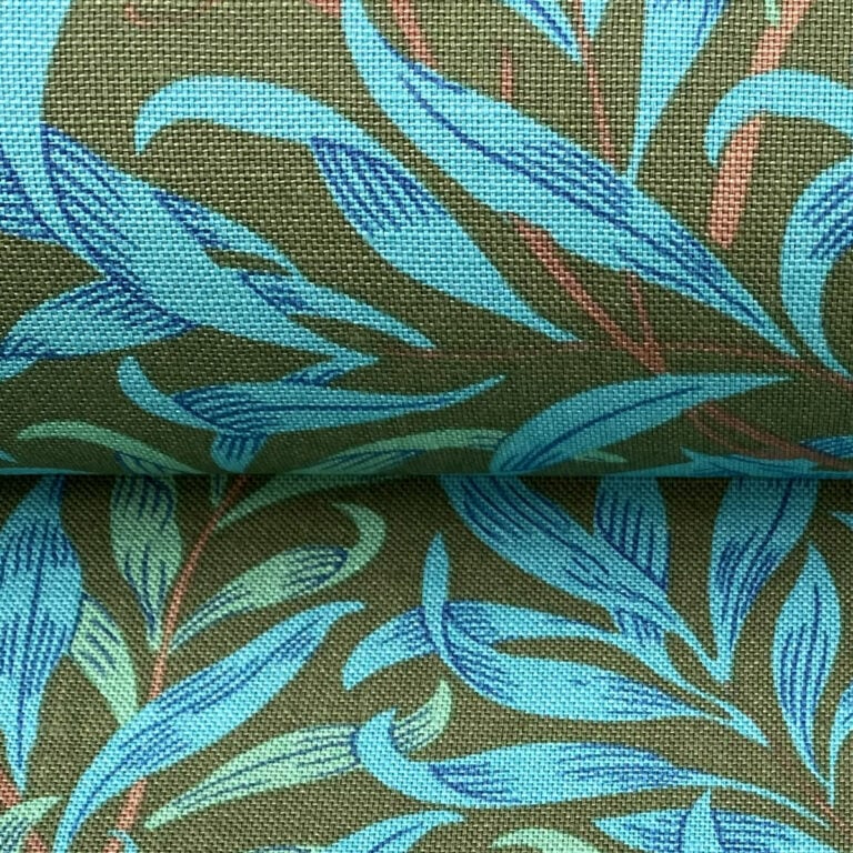 Ben Pentreath for Morris & Co: Willow Bough in Olive and Turquoise - Image 3