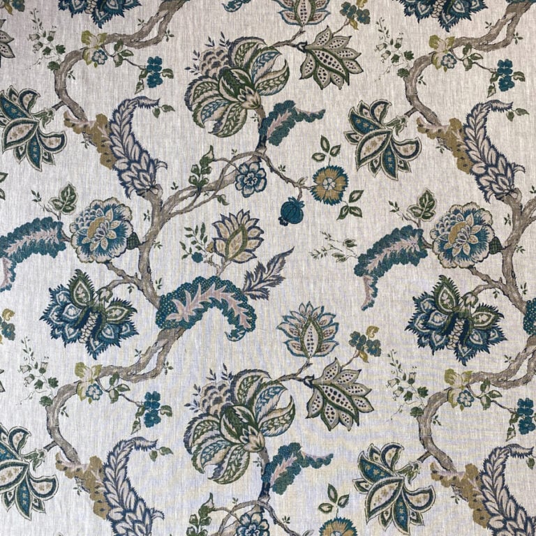 Yasmin Linen - Indigo and Leaf Green - Image 2