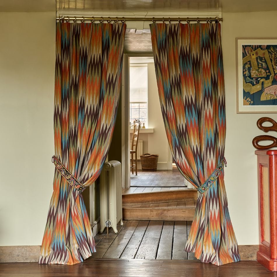 Flame Stitch Fabric made to measure curtains