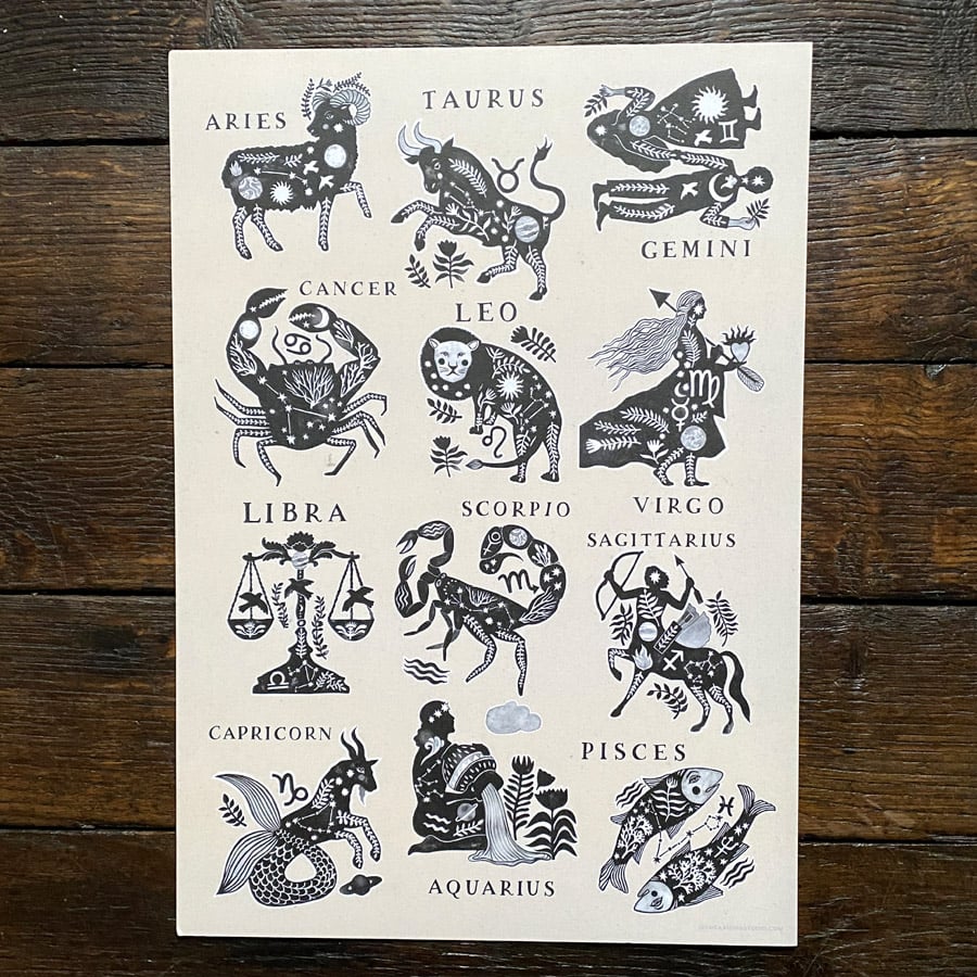Cosmic Zodiac Print