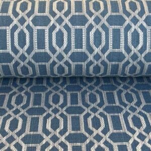 Upholstery Fabric Lattice - Airforce Blue - Image 5