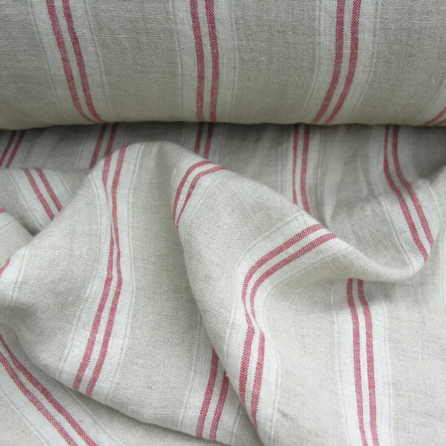 Linen Fabric Red