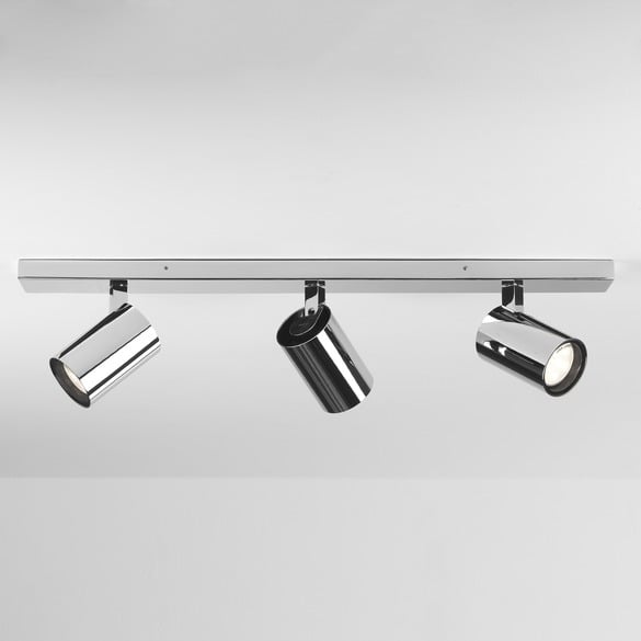 Chrome Bathroom Spotlight - Aqua Triple