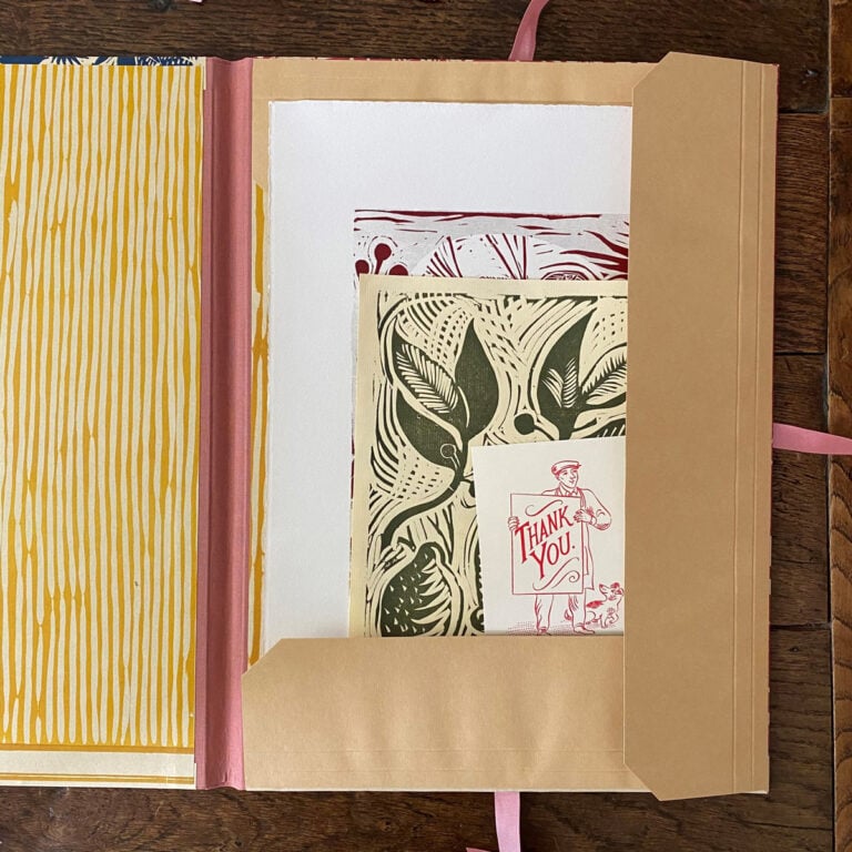 Mark Hearld Handprinted Portfolio - Pink - Image 2