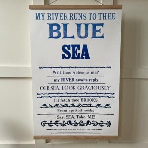 Blue Sea, Letterpress Poster - Image 1