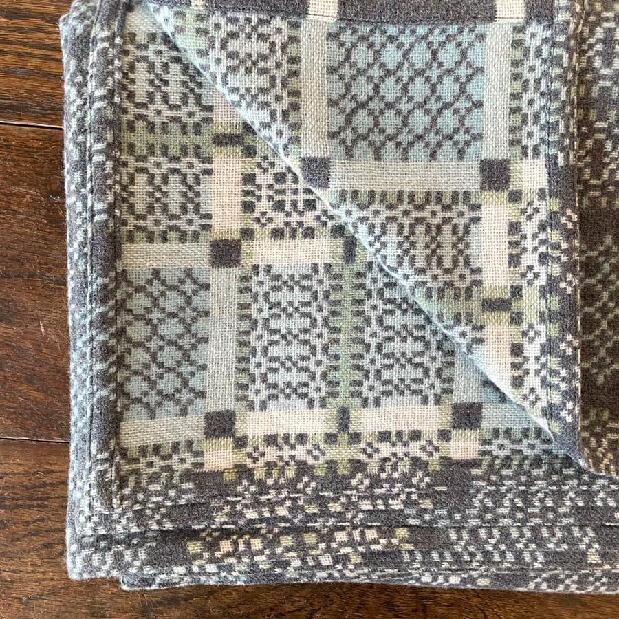 Knot Garden Welsh Throw - Bluestone