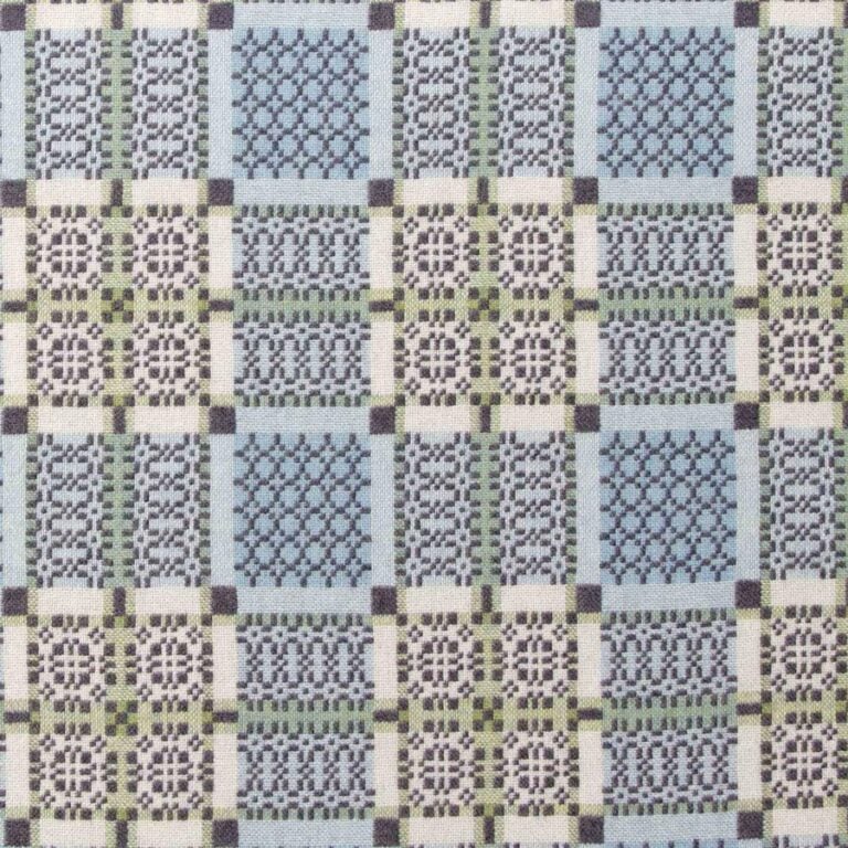 Knot Garden Welsh Throw - Bluestone - Image 3