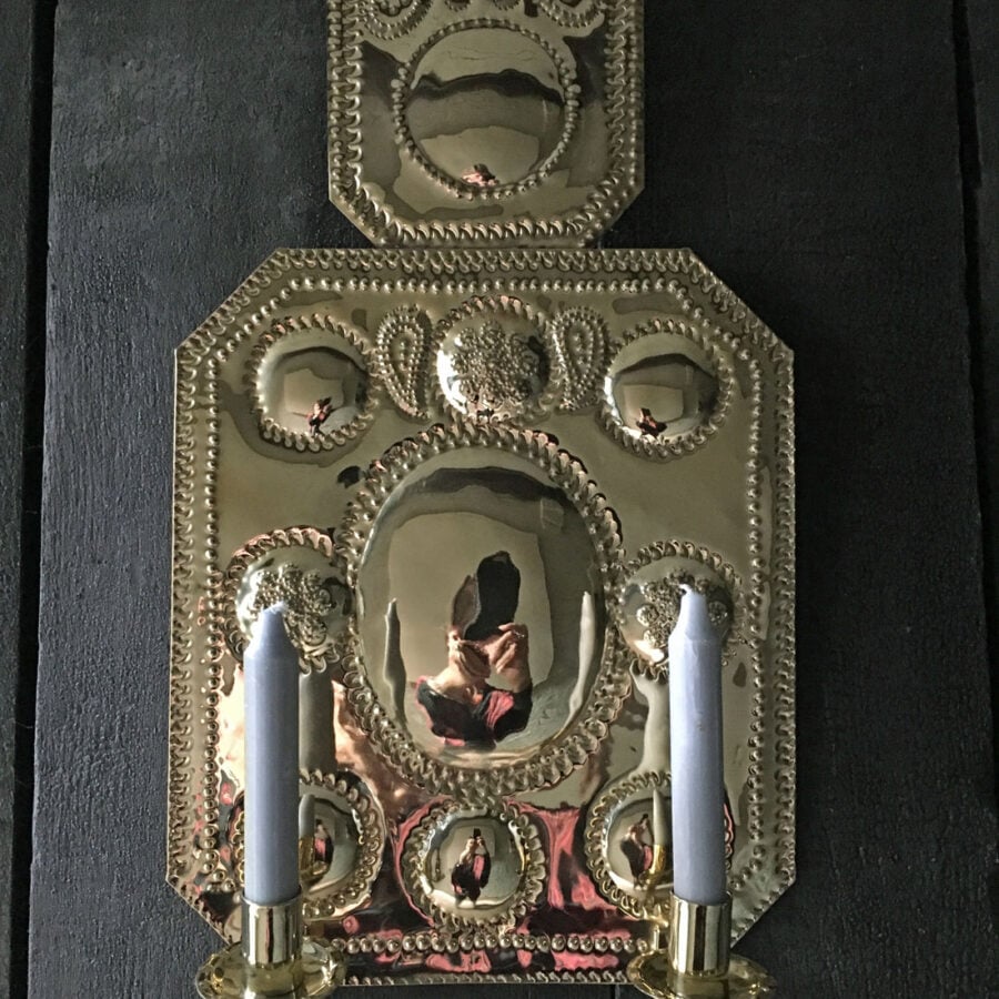 Brass Wall Sconce - Double Candle