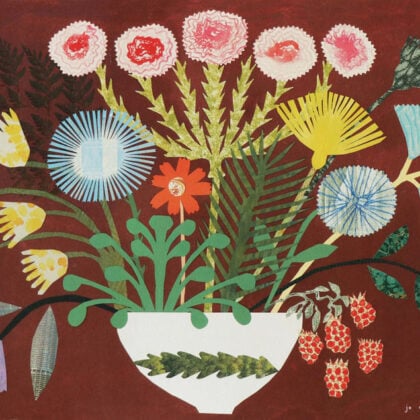Burgundy Bouquet Print by Jo Waterhouse - Image 2