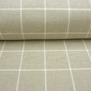 Linen Check - Oatmeal - Image 3