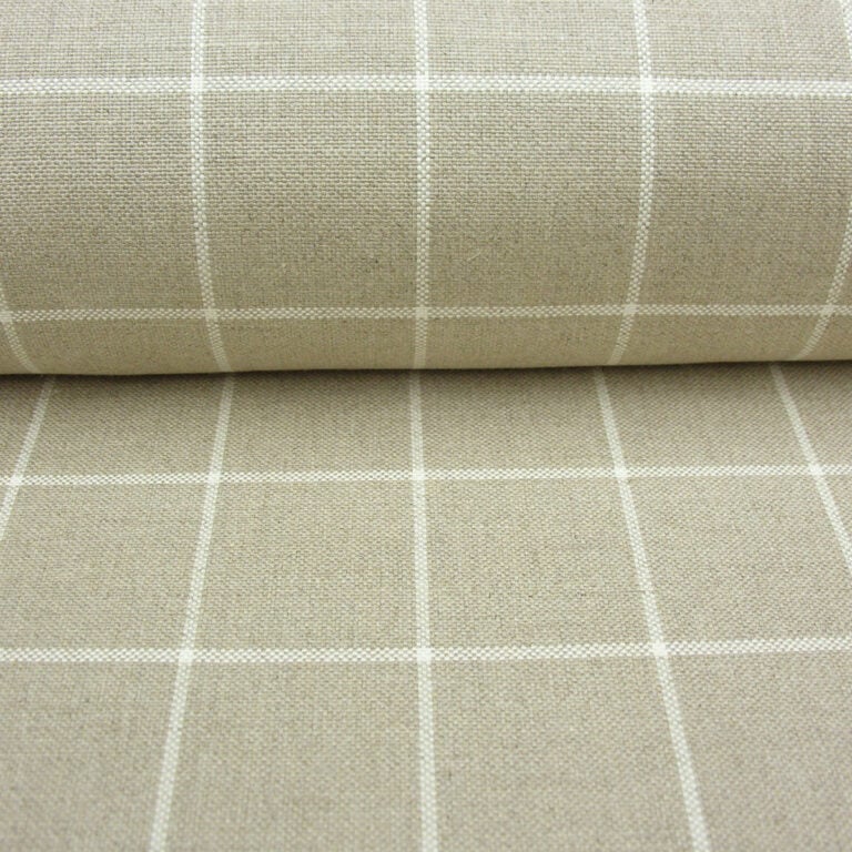 Linen Check - Oatmeal - Image 3