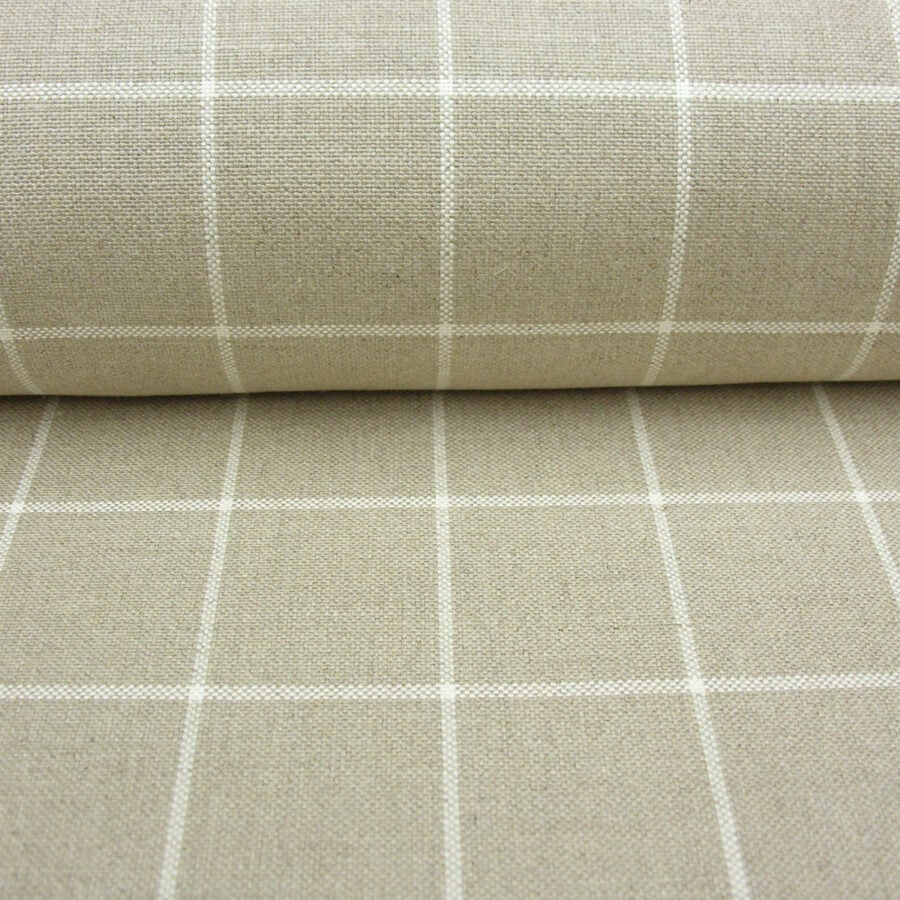 Linen Check - Oatmeal