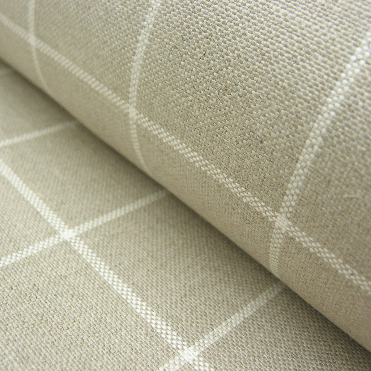 Linen Check - Oatmeal - Image 1