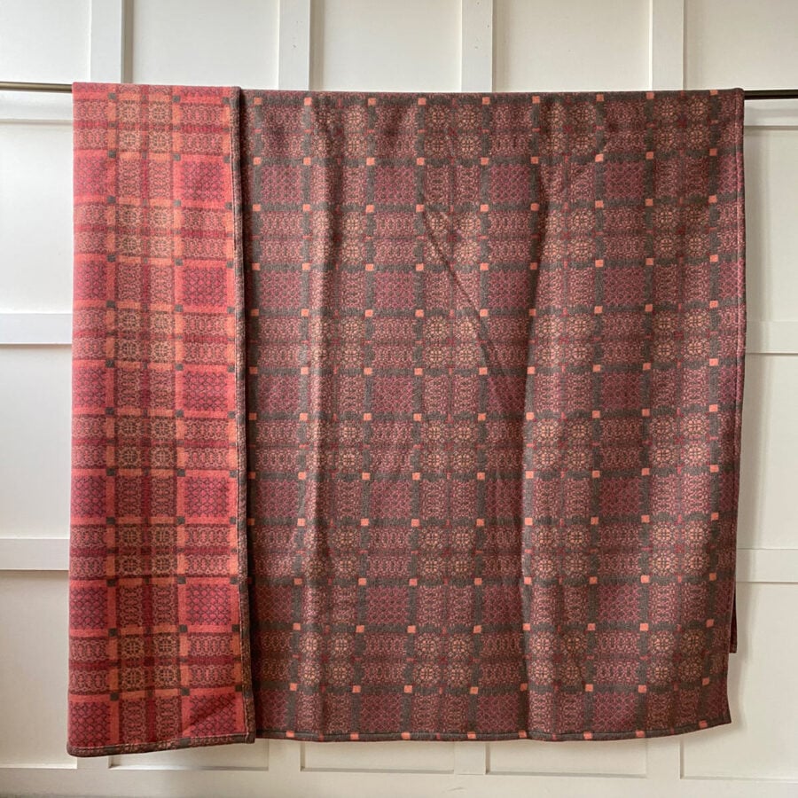 Knot Garden Welsh Single Blanket - Copper