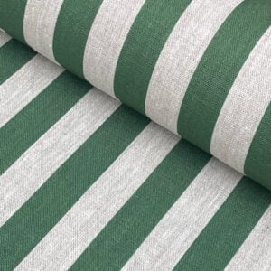 Beta Linen Stripe - Dark Green