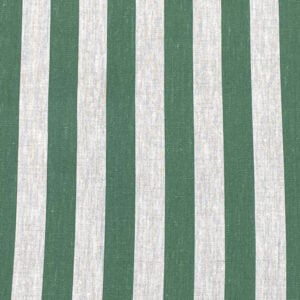 Beta Linen Stripe - Dark Green - Image 2